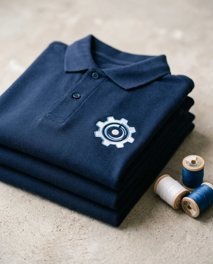 Polos com bordado de empresa
